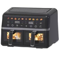Dual Basket Digital Air Fryer Oven with View Windows