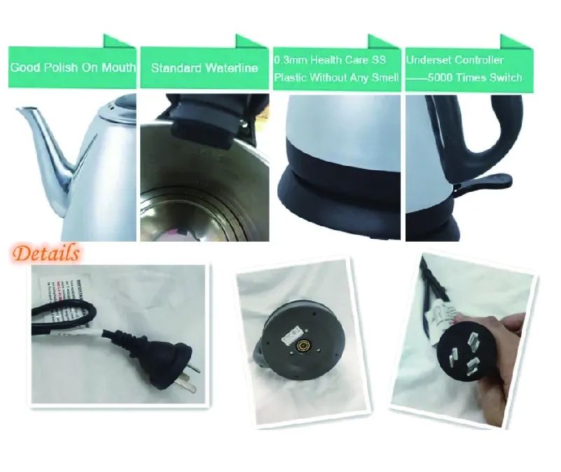 Long Spout Stainless Steel Electric Coffee Kettle Tea Pot