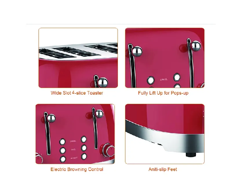 Stainless Steel 4 Slice Toaster