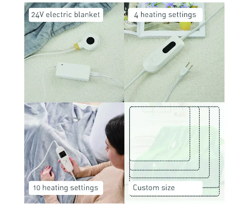 Electric blanket heating throw