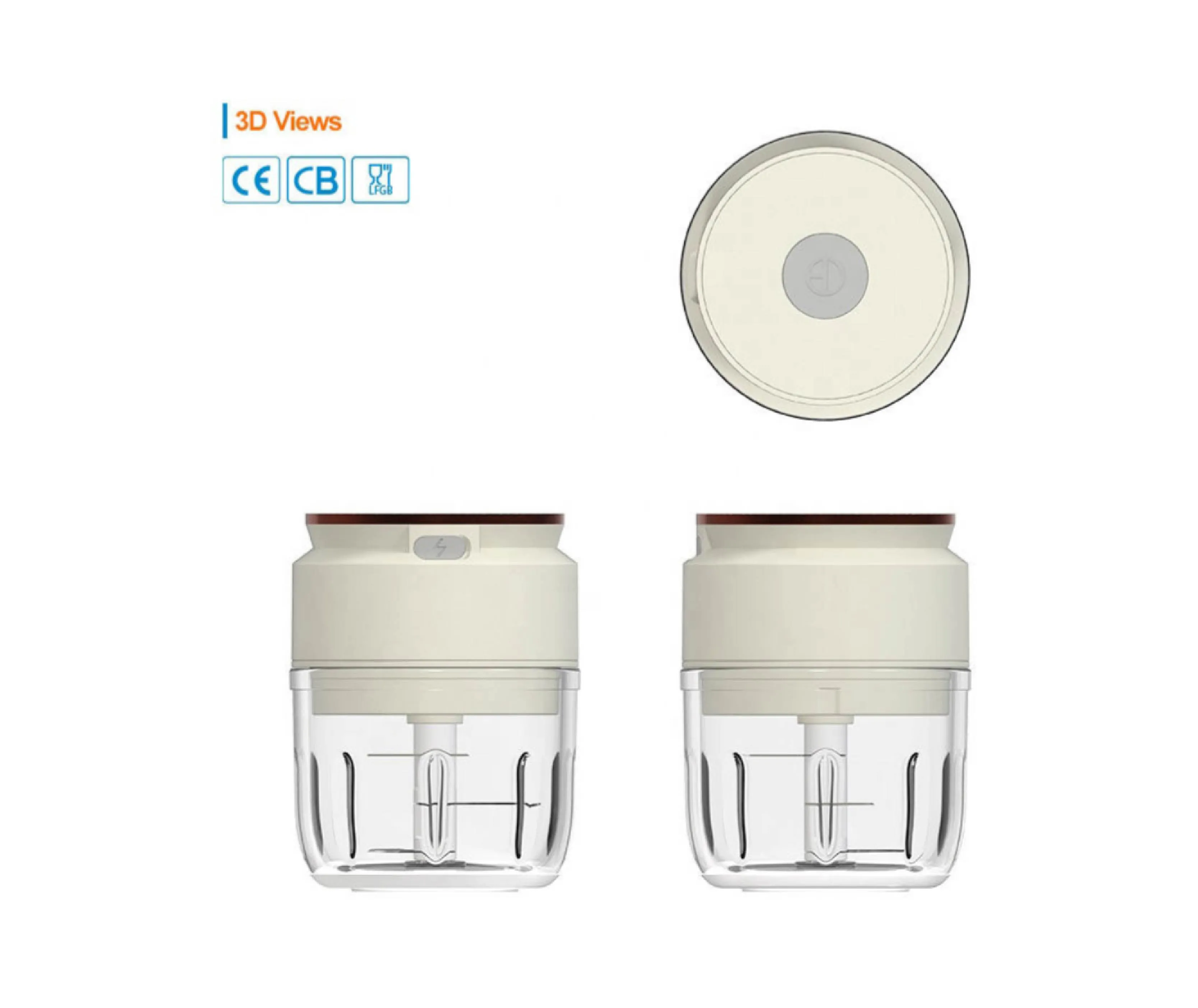 Electric Mini Garlic Chopper Baby Food Maker Meat Vegetable Cutter Fruit Onion Garlic Cordless Portable Food Processor