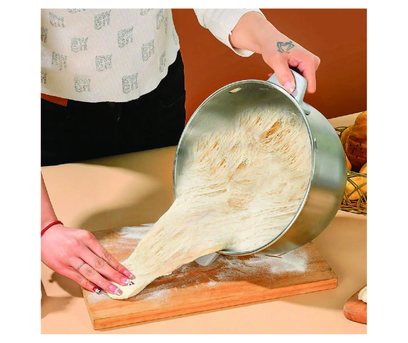 Electric Cake Mixer 5L Bowl Electric Pasta Maker Dough Press Bread Food Flour Stand Mixer